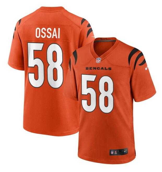 Men & Women & Youth Cincinnati Bengals #58 Joseph Ossai Orange Football Stitched Game Jersey->cleveland browns->NFL Jersey